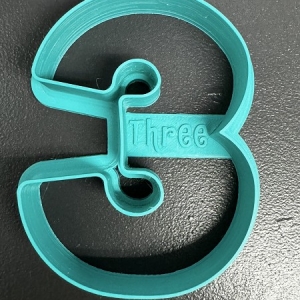 Number 3 Cookie Cutter
