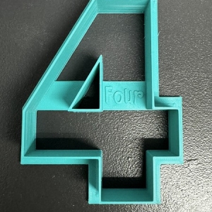 Number 4 Cookie Cutter