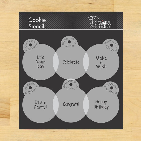 IT'S a Party Candy and Cookie Stencil Set 6 count