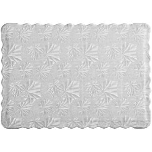1/4 Sheet Silver Scalloped Each