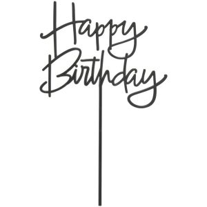 Happy Birthday Black Vertical Layon each