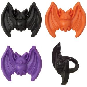 Spooky Bat Rings 12 count