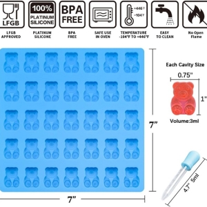 1″ Gummy Bear Mold Each