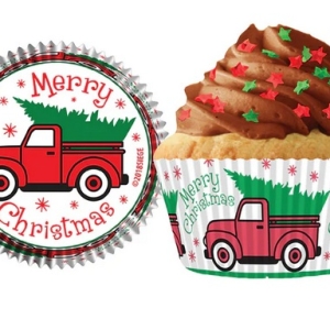 Red Truck & Tree Cup 2″ x 1 3/8″ 48 CT Appox