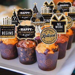 Happy Retirement Cupcake Toppers 12 count