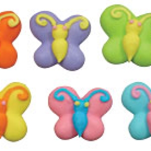 Butterflies 3/4″ Royal Icing 6 count