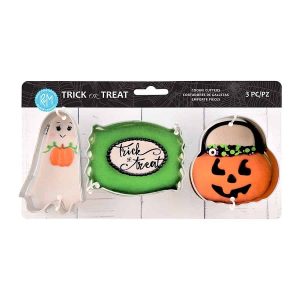 Ghost, Pumpkin Basket, Sign Cookie Cutter 3 piece Set