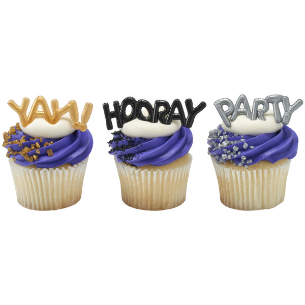 Mini Metallic Balloon Words Layon 12 count - Image 3
