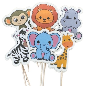 Zoo Animal Cupcake Picks 12 counts