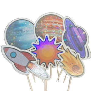 Outer Space Cupcake Picks 12 count