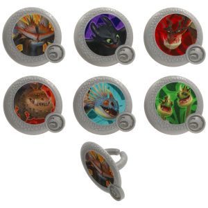 DreamWorks How to Train Your Dragon Dragon Shield Rings 12 count