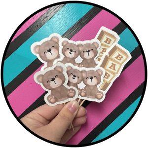 Baby Bear Cupcake Picks 12 count
