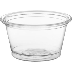 .75 OZ Disposable Plastic Portion Cups with Lid 100 CT
