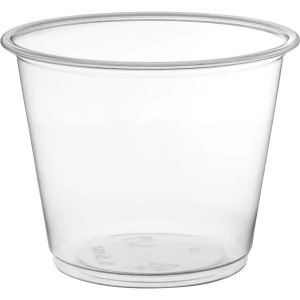 5.5 OZ Disposable Plastic Portion Cups with Lid 10 CT