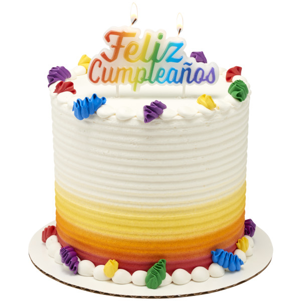 Feliz Cumpleanos Bright Shaped Candle Each - Image 2