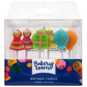 Party Shaped Candles 6 Count