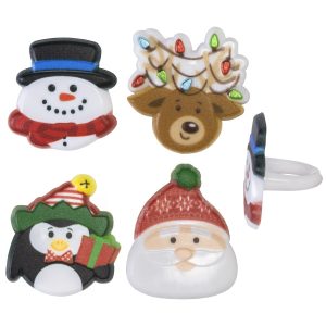 Holiday Icon Cupcake Rings 12 count