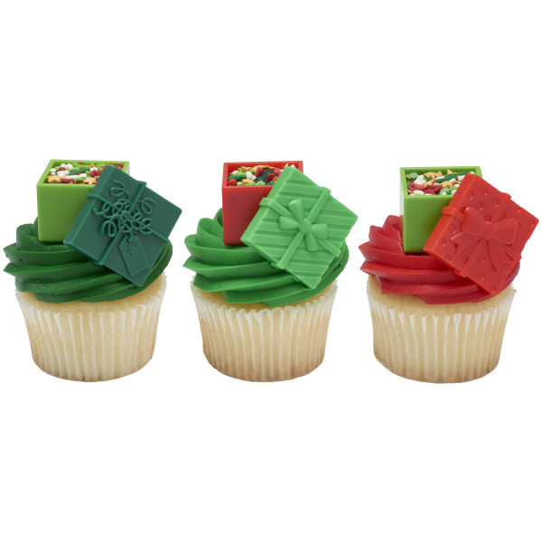 Fillable Festive Presents Cupcake Rings 6 Count - Image 2