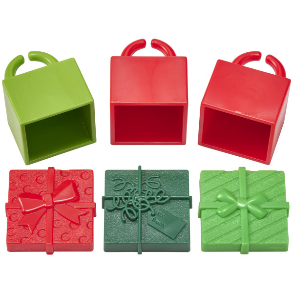 Fillable Festive Presents Cupcake Rings 6 Count - Image 3