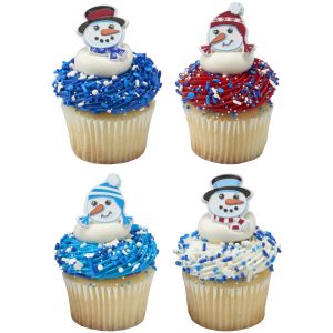 Snowman Friends Cupcake Rings 12 count