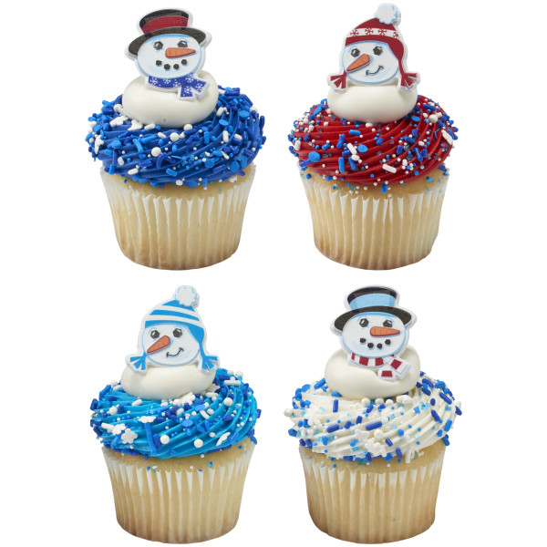 Snowman Friends Cupcake Rings 12 count