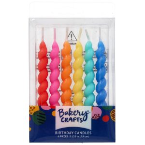 Tall Bright Shaped Candles 6 count