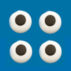 Royal Icing  Eyes White  7/16″ 24 Count