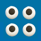 Royal Icing Eyes White 7/16" 24 Count