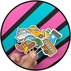 Planes, Trains and Automobiles Cupcake Picks 12 count