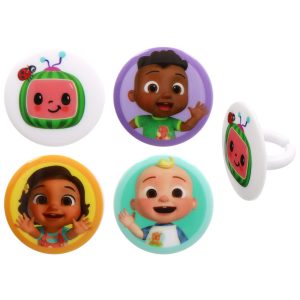 CoComelon and Friends Cupcake Rings 12 count