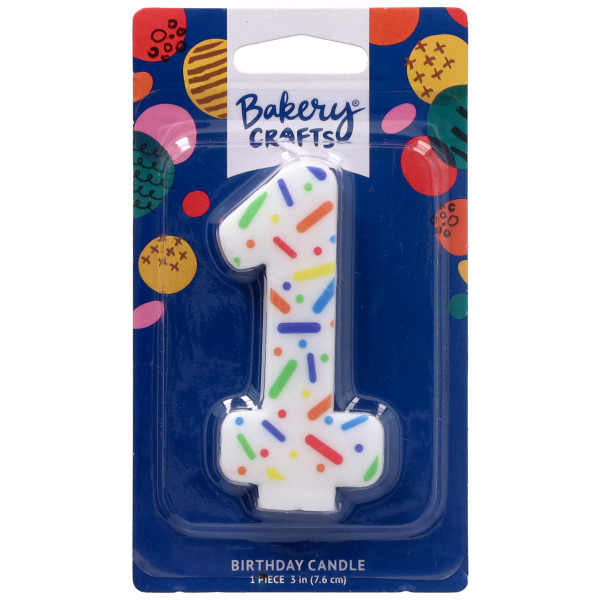 #1 Rainbow Sprinkle Candle Each
