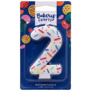 #2 Rainbow Sprinkle Candle Each