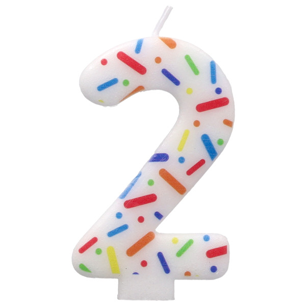 #2 Rainbow Sprinkle Candle Each - Image 2