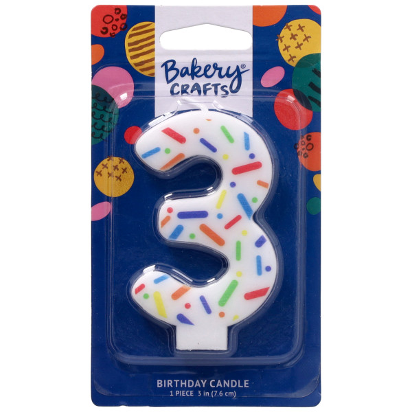 #3 Rainbow Sprinkle Candle Each