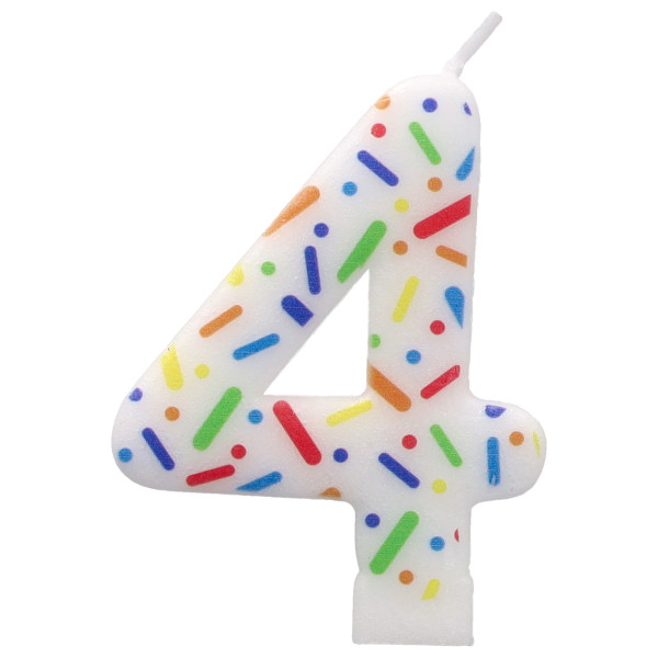 #4 Rainbow Sprinkle Candle Each - Image 3