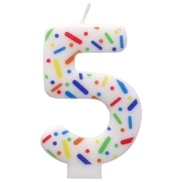 #5 Rainbow Sprinkle Candle Each - Image 2