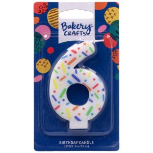 #6 Rainbow Sprinkle Candle Each