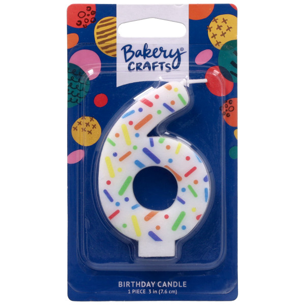 #6 Rainbow Sprinkle Candle Each