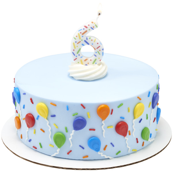 #6 Rainbow Sprinkle Candle Each - Image 3