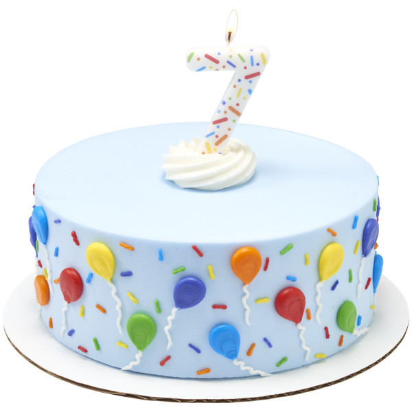 #7 Rainbow Sprinkle Candle Each - Image 3