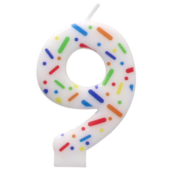 #9 Rainbow Sprinkle Candle Each - Image 2