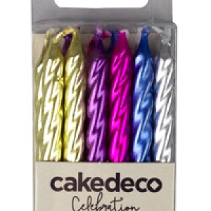 Small Metallics Candles Assorted 2 1/2″ Set 12 Candles per set