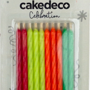 Magic Relight Candles Neon Assorted 2 1/2″ Set 10 Candles per set