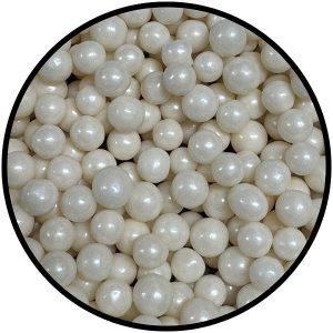 White Pearl Beads 7MM 6 oz