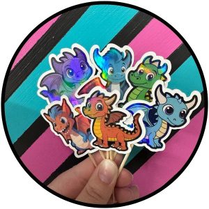 Cutsey Dragon Cupcake Picks 12 CT