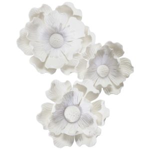 Poppy Assorted White Gum Paste 3 Count Each