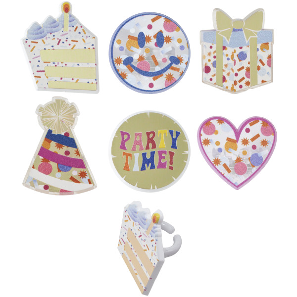 Packed Party Time Assortment Rings 12 count