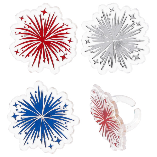 Foil Fireworks Cupcake Rings 12 count - Image 2