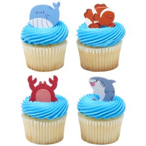 Beach Buddies Cupcake Rings 12 Count