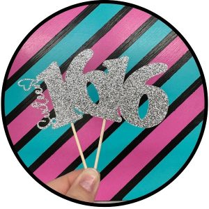 Sixteen 16 Silver Glitter Cupcake Picks 12 CT